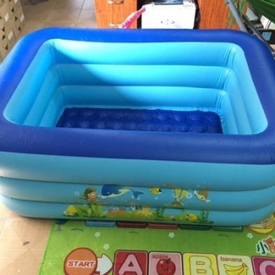 Bể bơi 3 tầng hình chữ nhật 1m5 cho bé