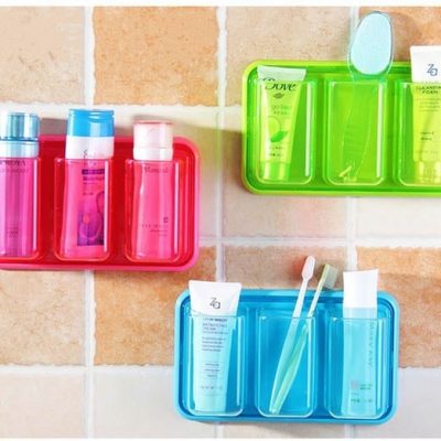 Kệ nhựa để đồ nhà tắm 3 ngăn dán tường siêu chắc
