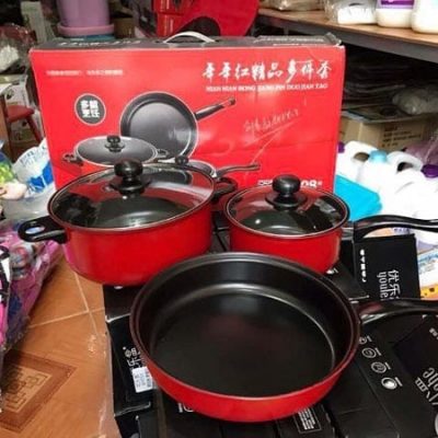 Bộ nồi 3 chiếc 2 vung dùng cho bếp từ
