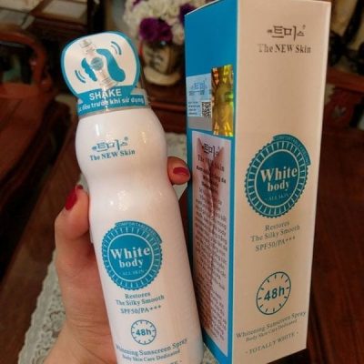 Xịt dưỡng da chống nắng White Body The New Skin 48h