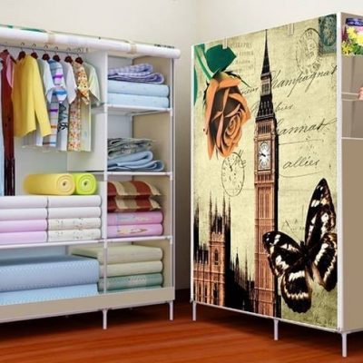 Tủ vải 2 buồng hình 3D sang trọng cao cấp