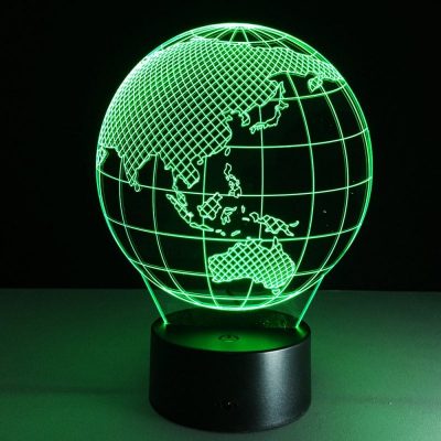 Đèn trang trí led 3D – Mẫu địa cầu