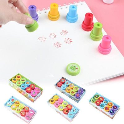 Bộ 10 con dấu hình thú đáng yêu cho bé