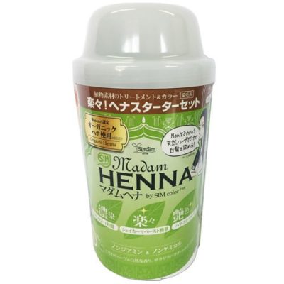 MADAM HENNA - Bộ thuốc nhuộm tóc bạc Madam henna màu nâu dạng lắc