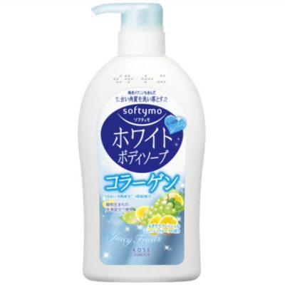 Sữa tắm Softymo White Body Soap Colagen Ca (600ml) Kose