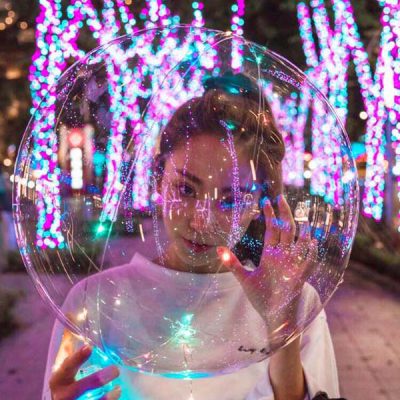 Bóng bay phát sáng có đèn nháy Galaxy led