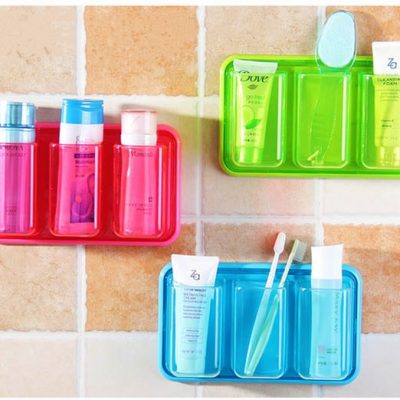 Kệ nhựa để đồ nhà tắm 3 ngăn dán tường siêu chắc