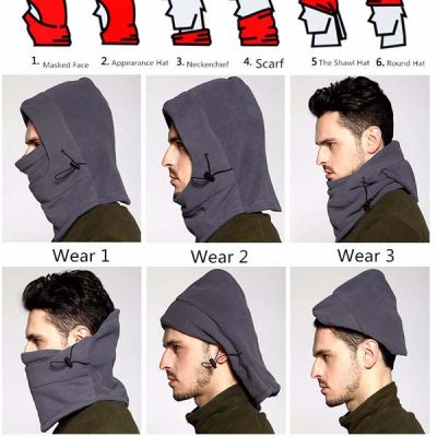 Mũ nỉ trùm đầu đi xe máy 6 in 1