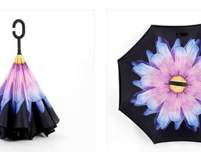 Ô gấp ngược 3d in hình hoa