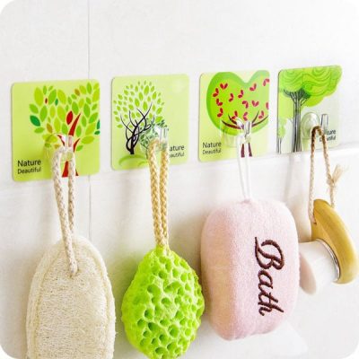 BỘ 4 MÓC TREO ĐỒ DÍNH TƯỜNG CHỊU LỰC