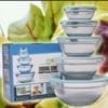 BỘ 5 BÁT THỦY TINH KHÔNG HOA VĂN COOKING BOWL
