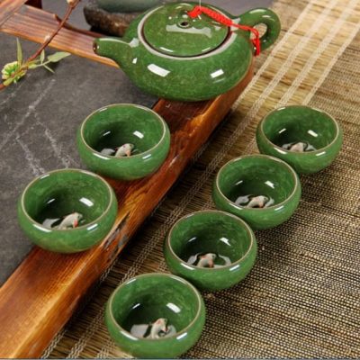 BỘ ẤM CHÉN CÁ 3D 2 MÀU SANG TRỌNG