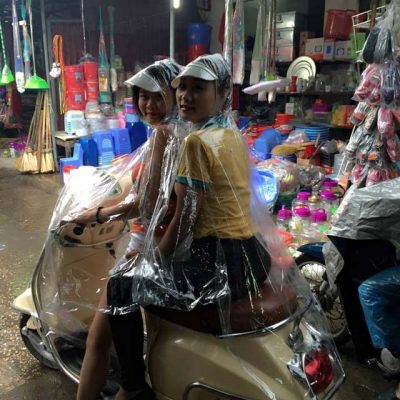 Áo mưa đôi trong suốt nhựa vi sinh