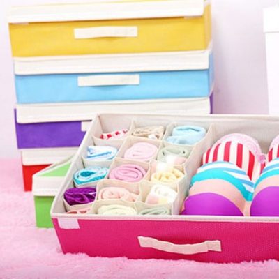 Hộp đựng đồ lót 16 ngăn có nắp đậy