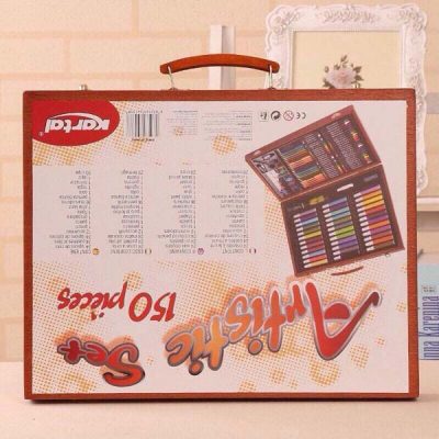 Hộp bút chì màu 150 món hộp gỗ sang trọng