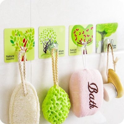 Bộ 4 móc treo đồ dính tường chịu lực