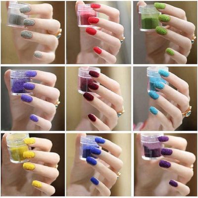 Bột nhung đắp móng tay , làm nail
