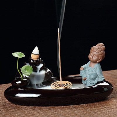 Thác khói trầm hương Phật thiền hồ liên hoa