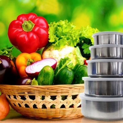 Bộ 5 thố inox cao cấp có nắp đậy