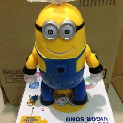 Đồ chơi minion nhảy múa phát sáng xoay 360