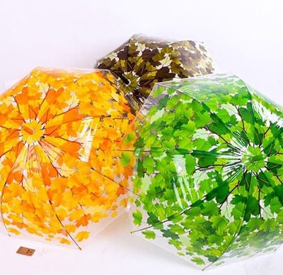 Ô dù trong suốt hoa văn 3D