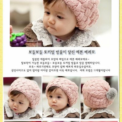 Mũ nồi len dễ thương cho bé gái