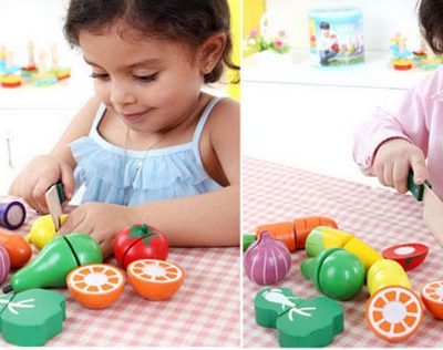 Bộ đồ chơi cắt hoa quả bằng gỗ cho bé