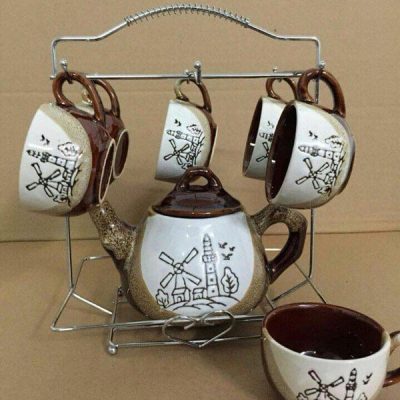 Bộ bình tách trà Coffee Set bằng gốm sứ