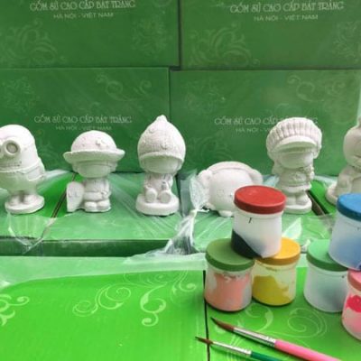 Bộ 6 tượng thạch cao cho bé tô màu ( Bát Tràng )