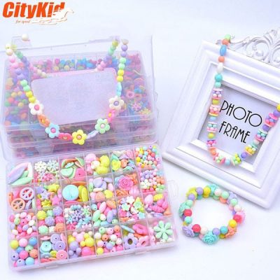 Hộp xâu vòng hạt cườm đáng yêu cho bé
