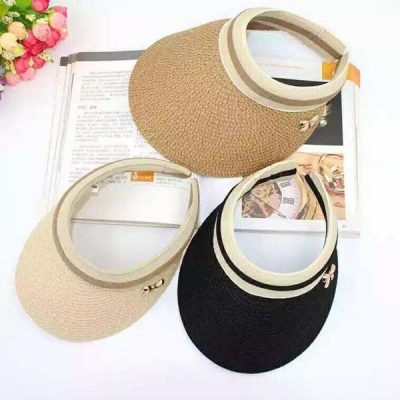 Mũ cói không chóp thời trang chống nắng