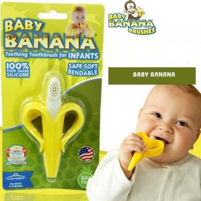 Dụng cụ gặm nướu 2 trong 1 Baby Banana – Mỹ