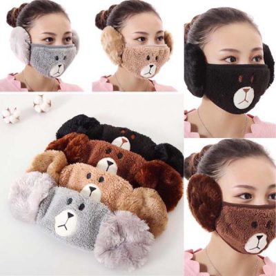 Khẩu trang bịt tai hình gấu