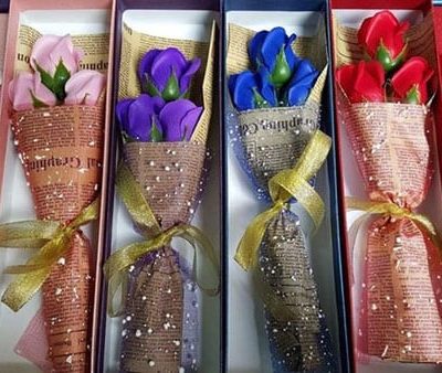 Hoa hồng sáp thơm 3 bông