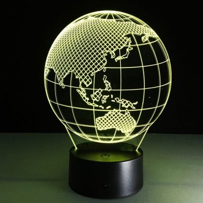 Đèn trang trí led 3D – Mẫu địa cầu