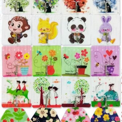 Combo 10 móc dán tường siêu dính hình kute