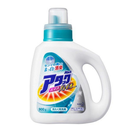 Nước giặt Attack siêu Khử mùi, vệ sinh 900g Kao