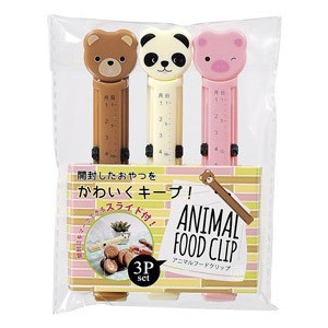 MARUTATSU- Set 3 kẹp miệng túi hình thú