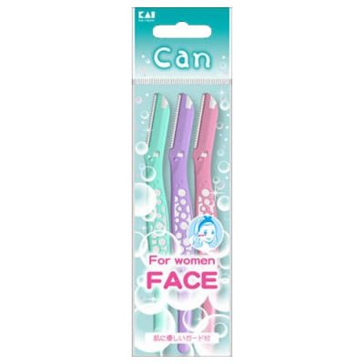 Dao cạo lông mặt for Women (set 3 chiếc) Kai