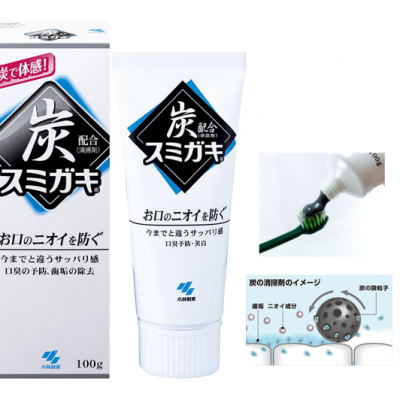 Kem đánh răng than hoạt tính 100g Kobayashi