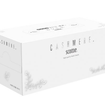 Hộp giấy ăn Crecia màu trắng Scottie 440 tờ