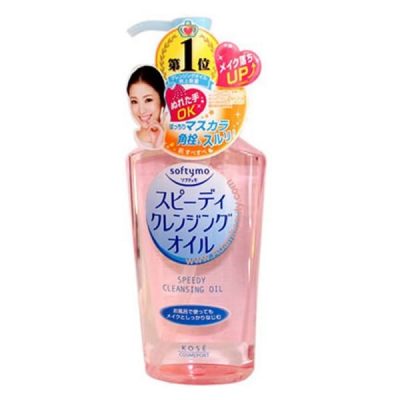 Dầu tẩy trang làm sạch nhanh Softymo Speedy Cleansing Oil 230ml màu hồng - Kose