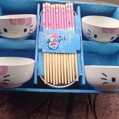BỘ BÁT ĐŨA HELLO KITTY ĐÁNG YÊU CHO BÉ