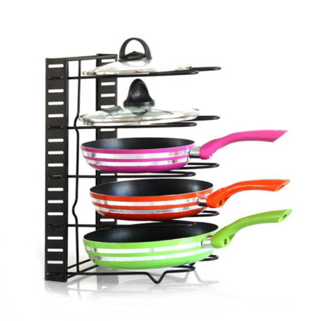 Kệ để nồi chảo inox 2 tư thế tiện lợi