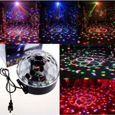 Đèn xoay vũ trường 7 màu có phát nhạc kèm usb và remote