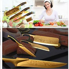 BỘ DAO 5 MÓN SẮC VÀNG CAO CẤP