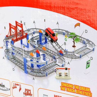 BỘ LẮP RÁP ĐƯỜNG ĐUA Ô TÔ 88 CHI TIẾT CHO BÉ