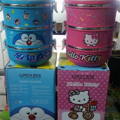 Cặp lồng giữ nhiệt 3 tầng Doremon – Kitty