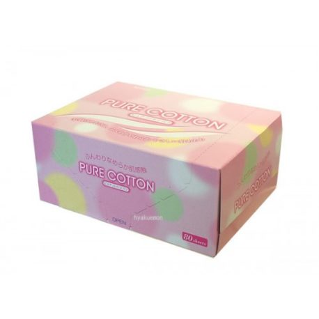 Hộp bông tẩy trang (80 tờ) Kyowa