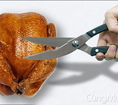 Kéo cắt thịt gà